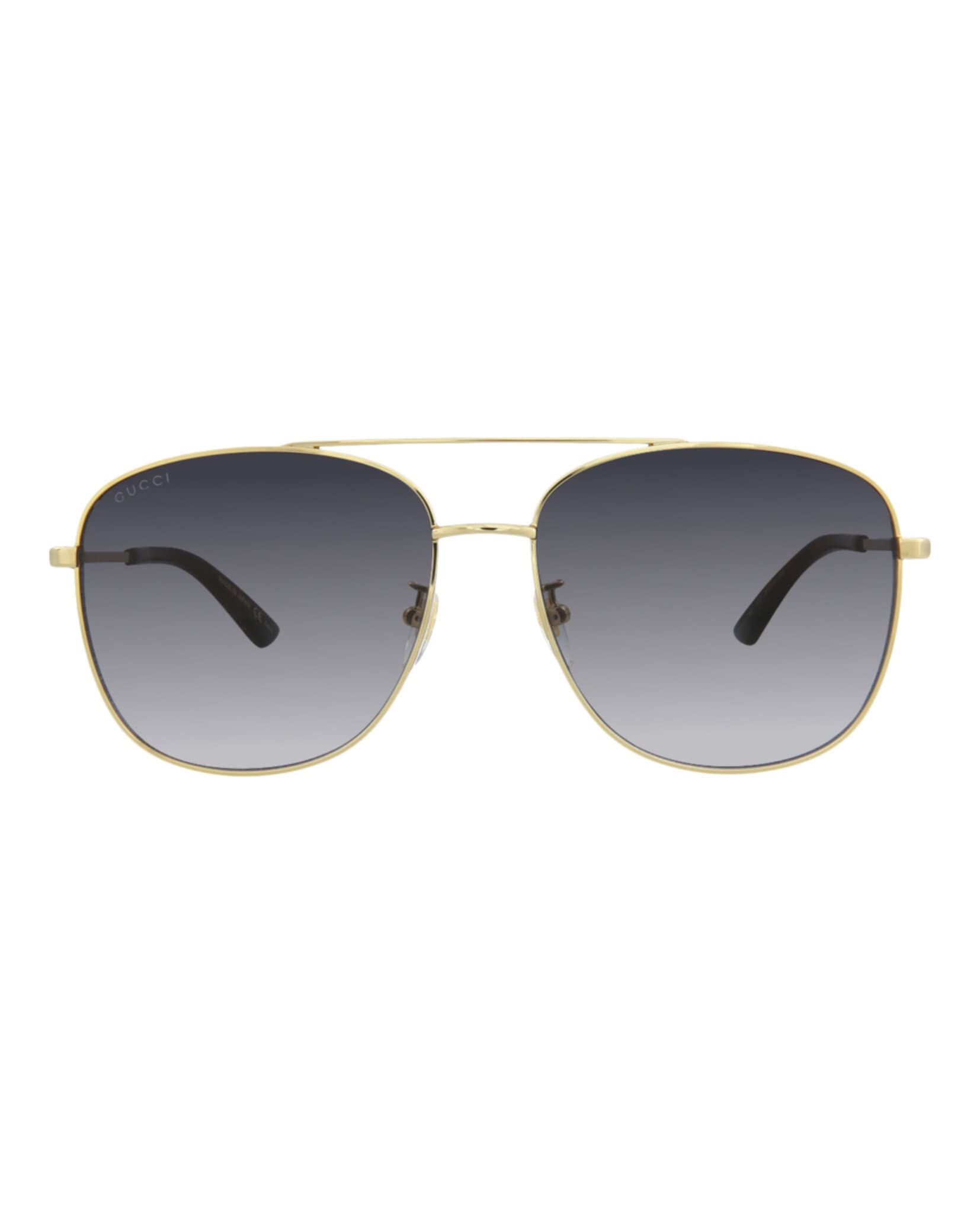 

Gucci Aviator Sunglasses Gold Gold Grey Luxury Eyewear Made in Japan Metal Frame Designer Fashion Everyday Luxury сірий колір
