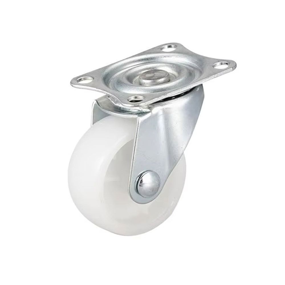 1/2/4Pcs New Heavy Duty Caster Wheel 360 Degree White Nylon Rubber Furniture Roller Universal Furniture Carts Swivel Casters
