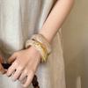 Bohemian Acrylic Bangle Smudging Retro  Hand Ring Simple Irregular Wide Bracelet  Decoration