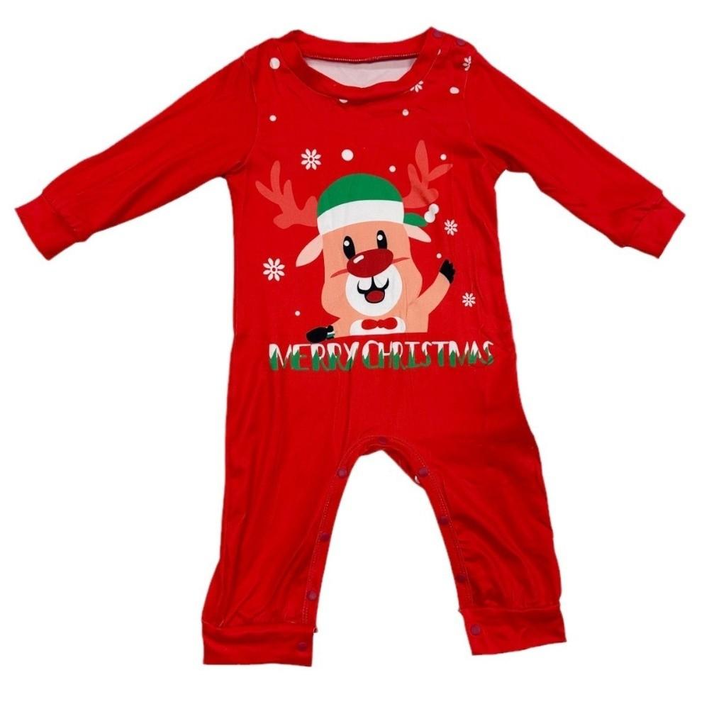 Christmas Family Matching Outfits Soft Adult Kids Loungewear New Top+Pants Winter