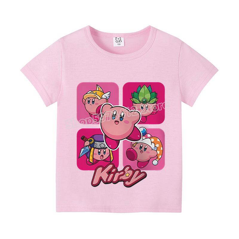 Kirby letní trička s krátkým rukávem barevná košile kulatý výstřih kulaté tričko bavlna barevné tričko potisk kreslené postavičky oblečení neformální oblečení