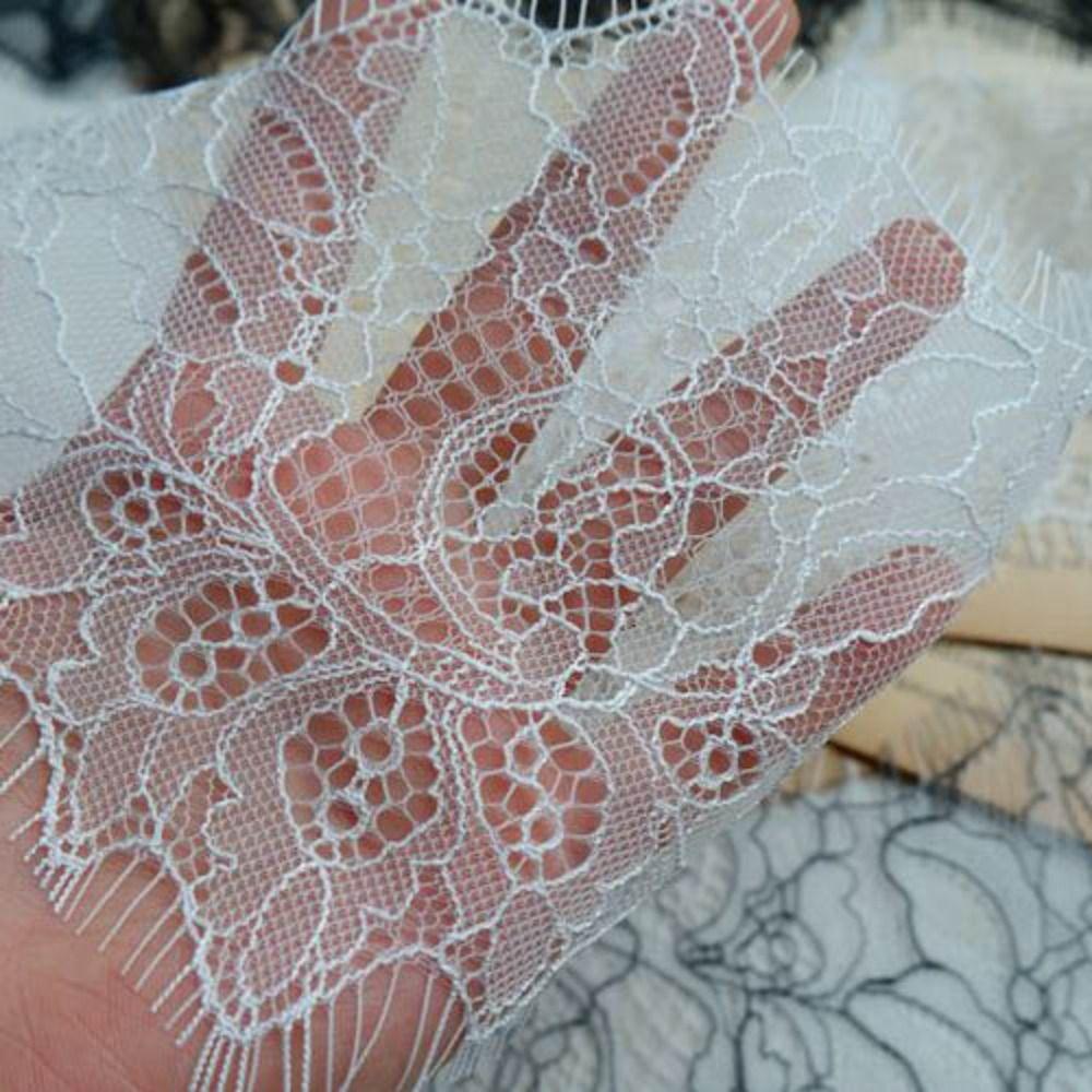 Handmade Handmade Lace Bearded Edge Lace Ribbons Trim Eyelash Lace Fabric  Wedding Dress