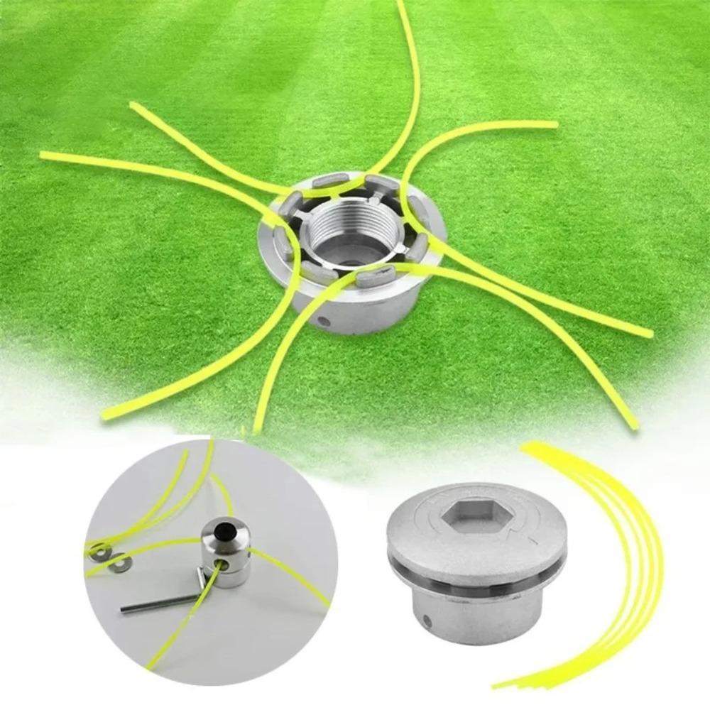 Universal Aluminum Lawn Trimming Head with 4-wire Brush Cutting Threaded Nylon Lawn Cutting Wire Head Grass Cutting Grass Cuttin