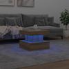 LED Coffee Table In Artisan Oak Finish 50 X 50 X 40 Cm