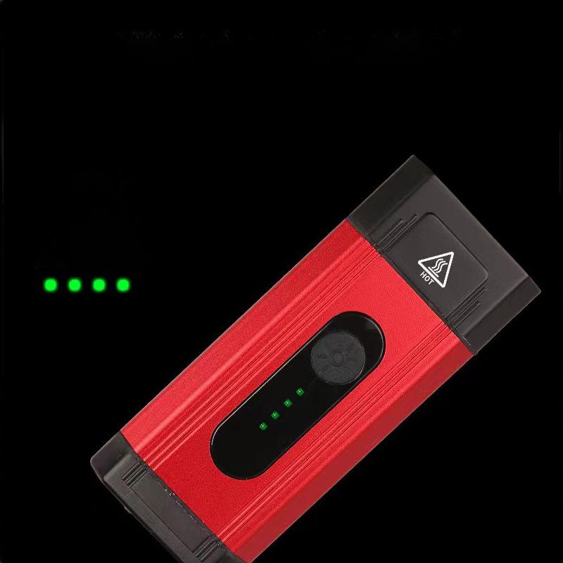 Bicycle Aluminum Alloy Headlights with 800 Lumens, Large Capacity, Strong Light, Long-distance Outdoor Cycling Lights, and Red and Blue Warning Lights