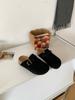 Platform Leather Shoes Women'S Shoes Spring And Summer Outer Wear Bag Head Half Slippers Boken Shoes