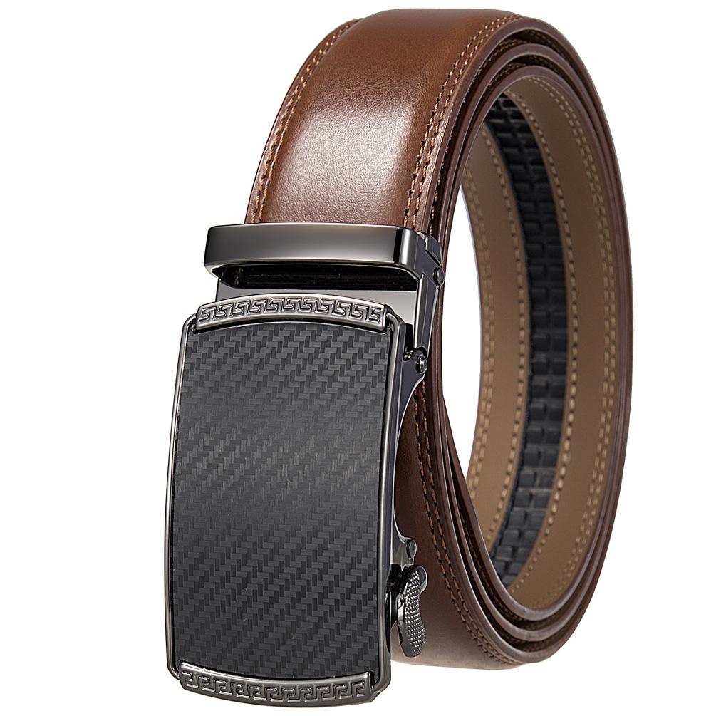 

Fashion Casual Business Belt, Two-Layer Automatic Buckle Belt, Belt Belt Ly36-0191-2 110-130CM