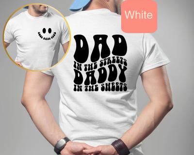 Dad In The Streets Daddy In The Sheets Mens Tracksuit Tshirt Cotton Shortsleeved Tops Crew Neck Pullover Casual Sportswear