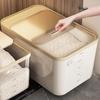 Sliding Lid Rice Storage Box New Plastic Food Grade Grain Bin Moisture Proof Multi-functional Rice Bucket Kitchen Food Storage Organizer