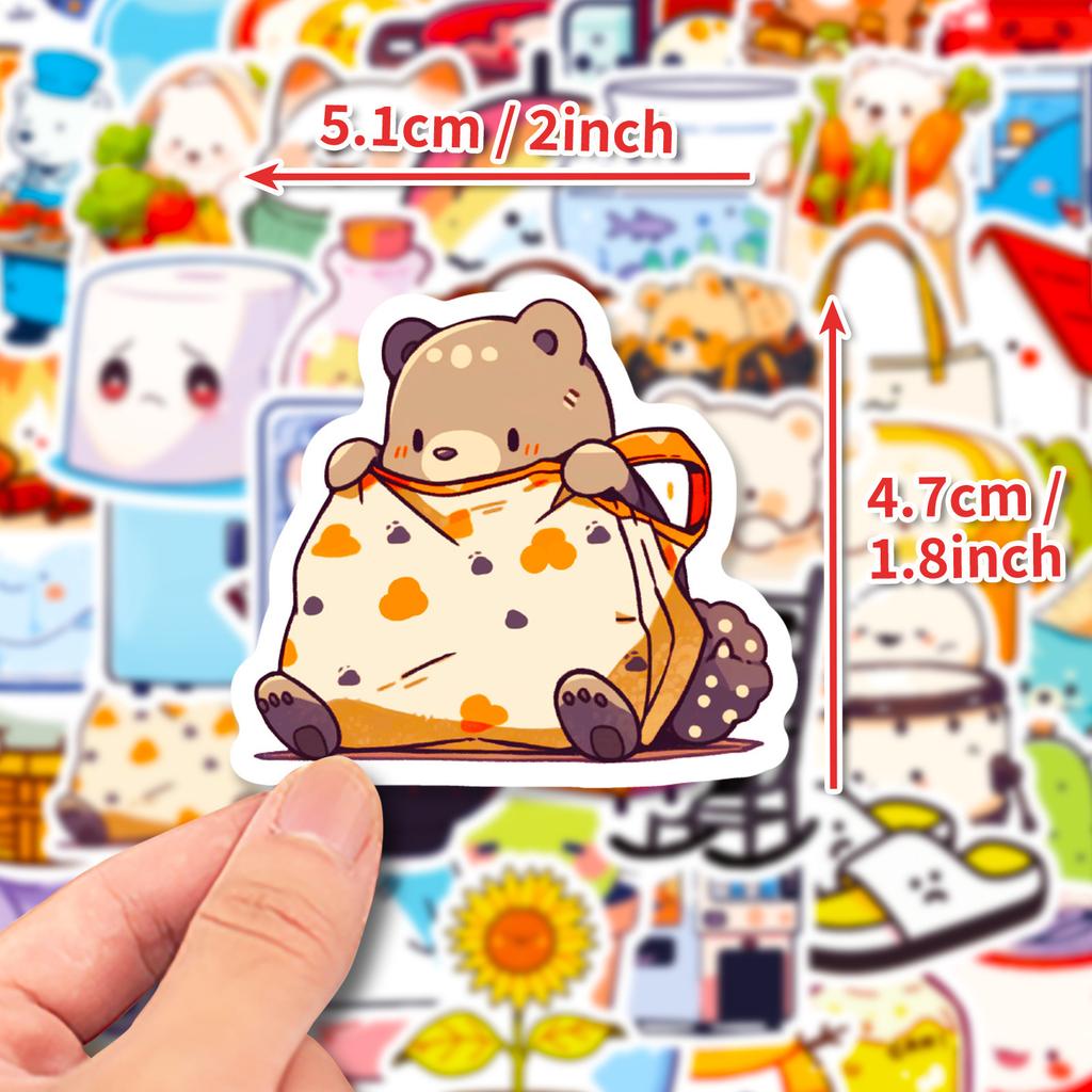 50 Lebhafte Niedliche Aufkleber TEMU Neues Produkt Niedliche Cartoon Kinderbelohnung Kleine Tieraufkleber