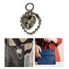 Heart Keychain Heart Bag Pendant Alloy Material Beads Chain Keyrings Keys Holder