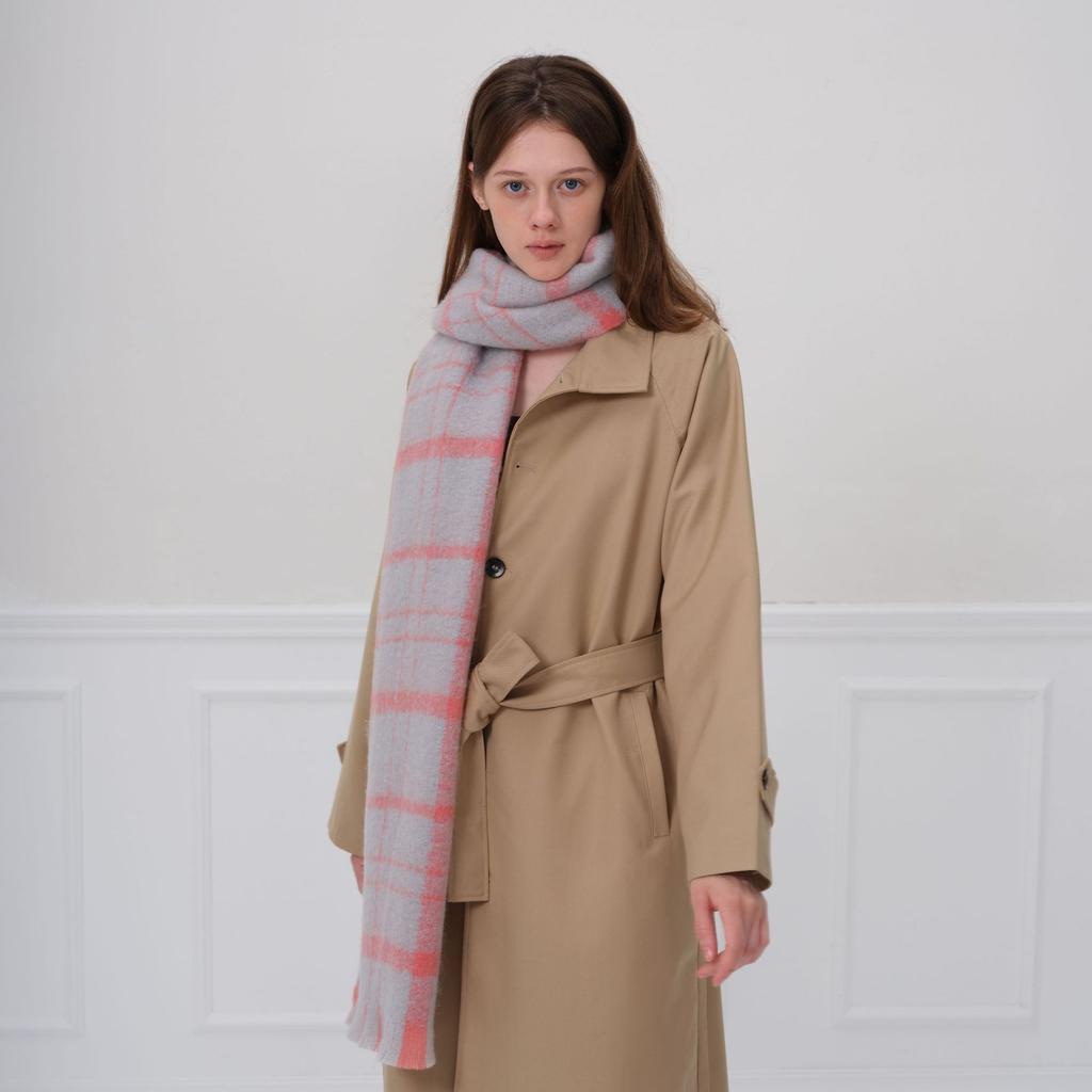 Plaid scarf women's winter senior sense thickened warm imitation cashmere scarf shawl scarf