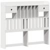Solid Wood Bed with Shelf Without Mattress White 135 x 190 cm Pine