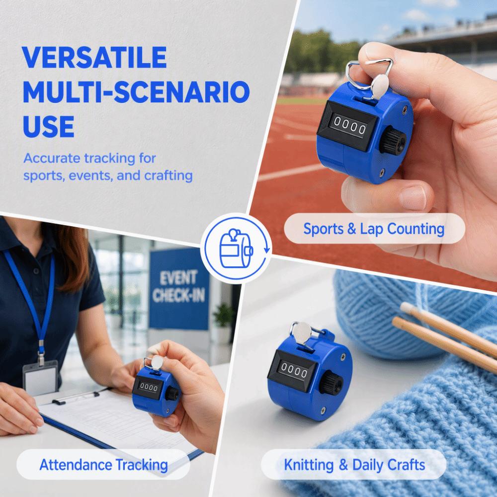 4 Digit Number Tally Counter Clicker No Batteries Required Pitch Counter Clicker  Sports Event