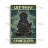 Mfoever  Artisian Funny Pet Retro Metal Sign Salem Sanctuary Cat Vintage Decorative Tin Plate Bar Pub Club Home Man Cave Wall Decor