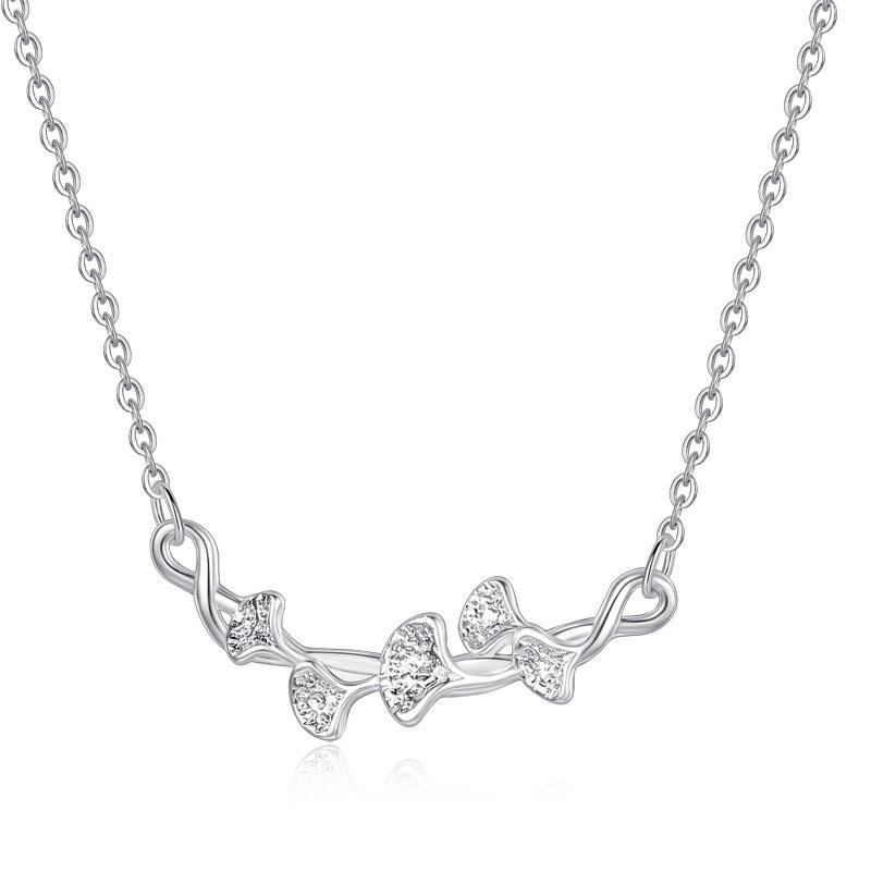 

Ожерелья и подвески Reeti из стерлингового серебра 925 пробы с листьями гинкго для женщин, модные украшения из стерлингового серебра - серебро - ювелирные изделия