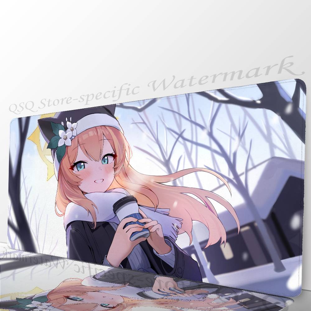 Iochi Mari Anime B-blue Archive Mousepad Non-slip Suitable For Office Computers Laptops E-sports Game Desk Mats XXL Keyboard