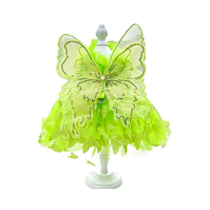 Pet Dog, Cat, Princess Dress, Summer Dog Wedding Dress, Ethereal Cat Supplies, Clothes, Lace, Butterfly, Teddy