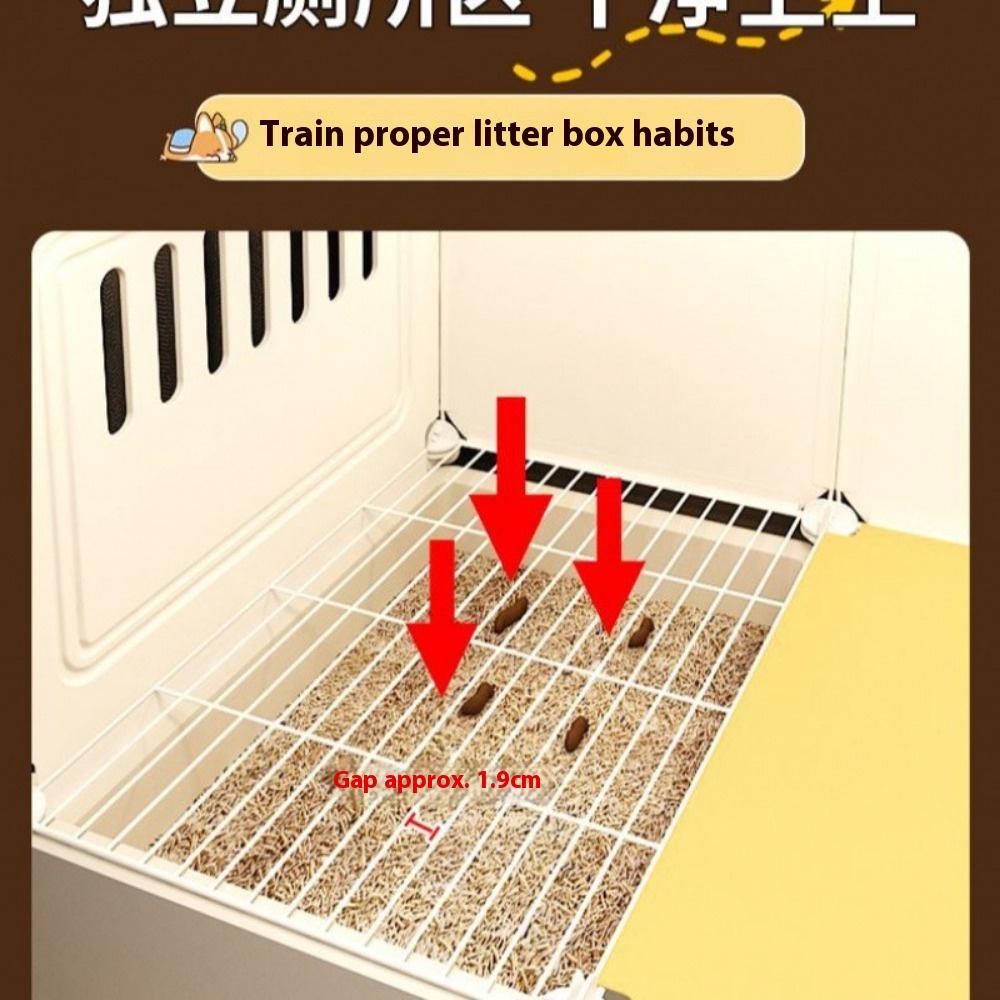 Dog Cage with Toilet Separation One Room Bathroom Pet Cage Household Small Dog Teddy Corgi Dog Villa