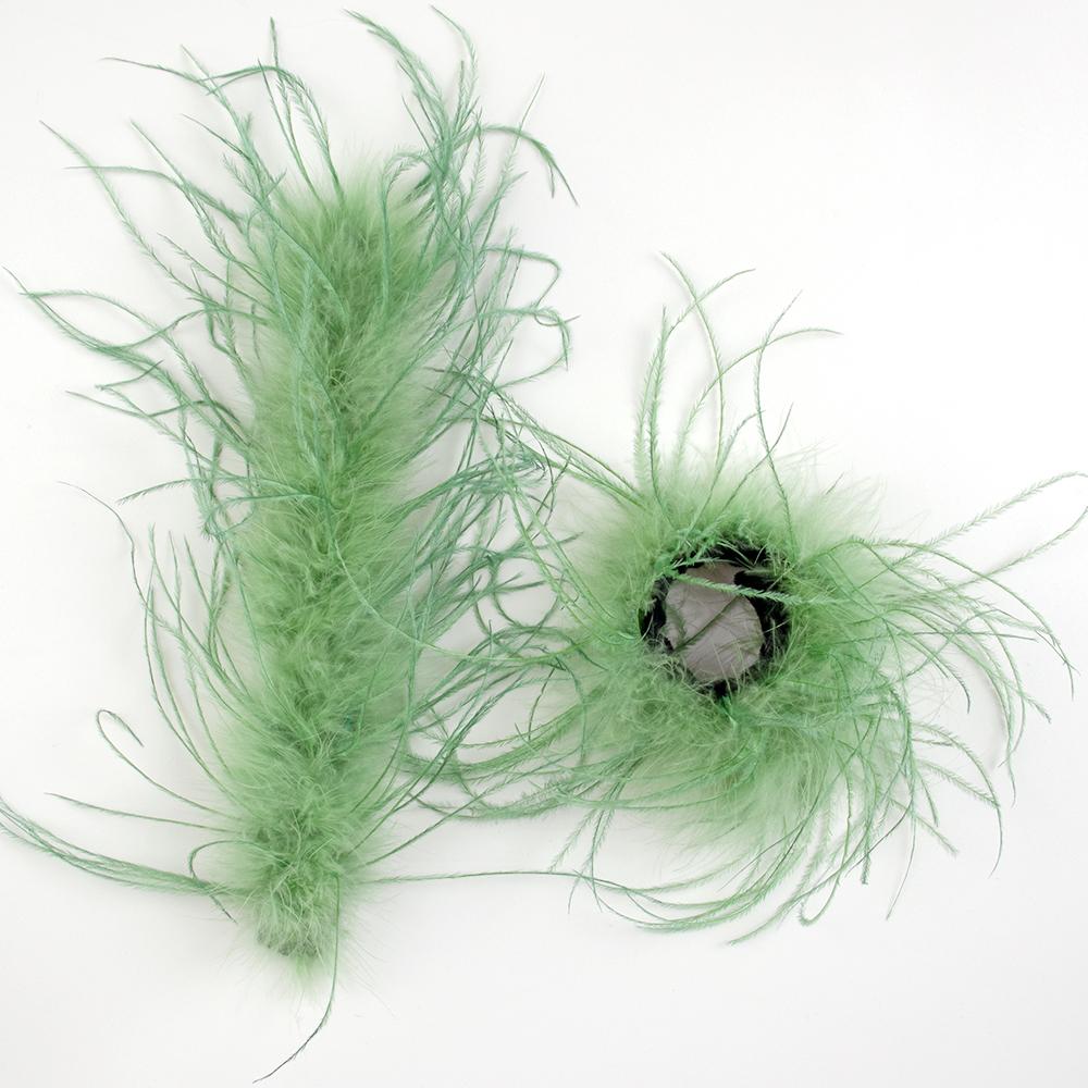DIY 2 Stück wunderschöne Straußenfeder-Manschetten, flauschige Armbänder, farbige Federarmbänder, Haarschmuck, Fußkettchen, Ärmelmanschetten, Dekoration