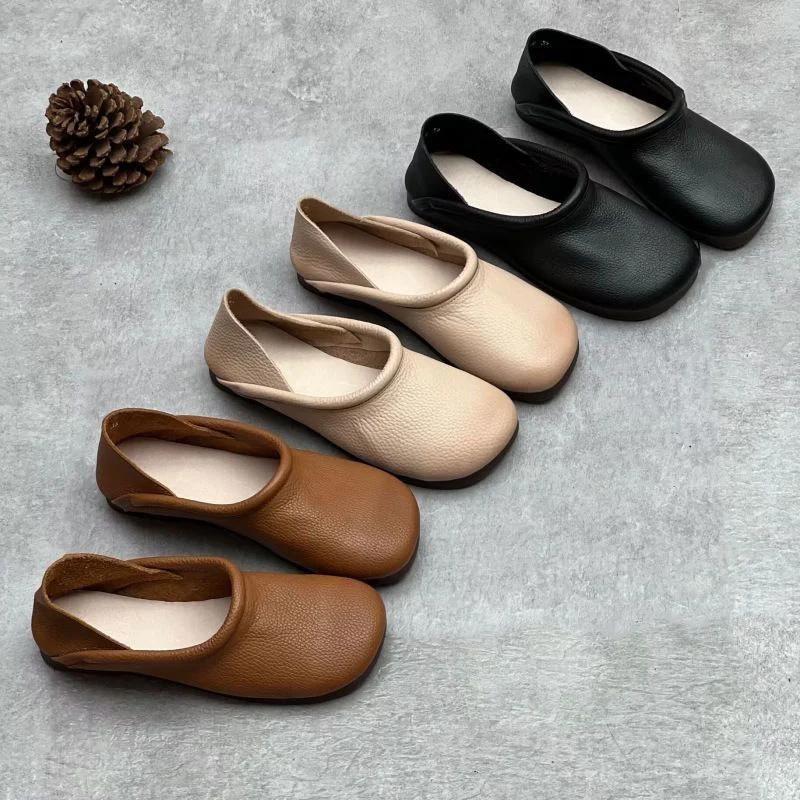 Ploché Dámské Mokasíny Boty Designové Kožené Ležérní Boty Podzimní Měkké Boty Oxford 2024 Nový trend Chůze Pohodlné Chaussures Femme