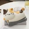 Ceramic Cat Tissue Box Luxury Paper Storage Holder Bathroom Decor Napkin Organizer  Hotel