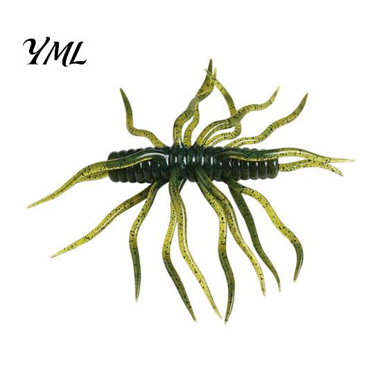 Leurre Artificiel de Pêche 1/3/5 Pièces 9.5cm/9g Flottant Souple avec Multi-Tentacules, Appât Bionique Réaliste Topwater à Multi-Tentacules, Swimbait pour Eau Douce
