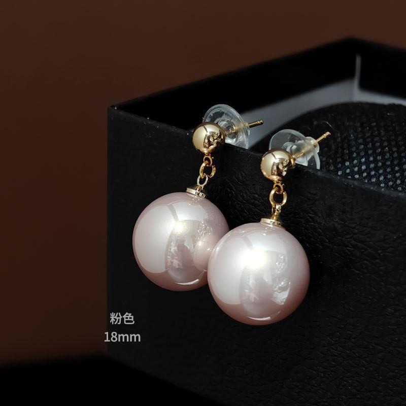 

Korean light luxury pearl earrings earrings Internet celebrity high sense simple versatile stud earrings ins trend earrings рожевий