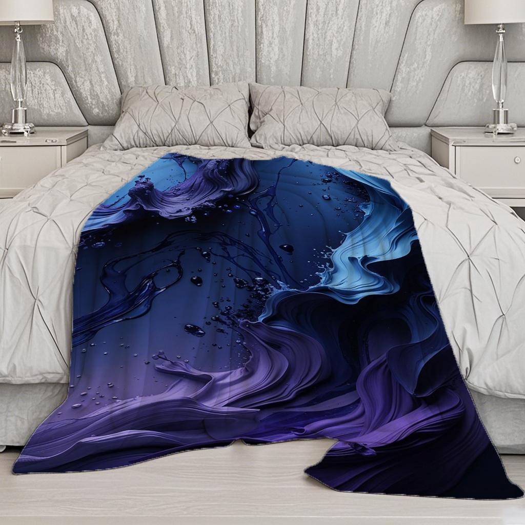 Abstract Pattern Blanket Microfiber Flannel Cover Blanket Bedroom Living Room Sofa Soft And Comfortable Home Decoration