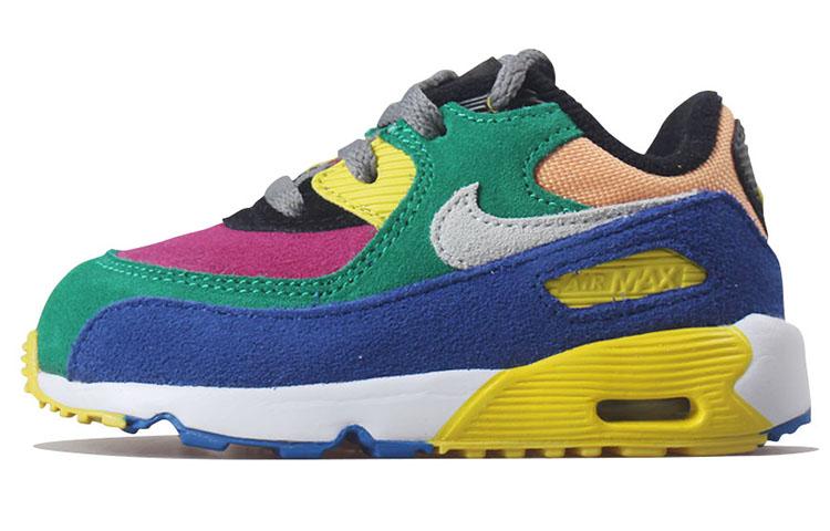 Nike Air Max 90 QS Viotech 2.0 Удобные и легкие Устойчивые к истиранию Низкие детские кроссовки Сине-зеленые CJ0935-300 17