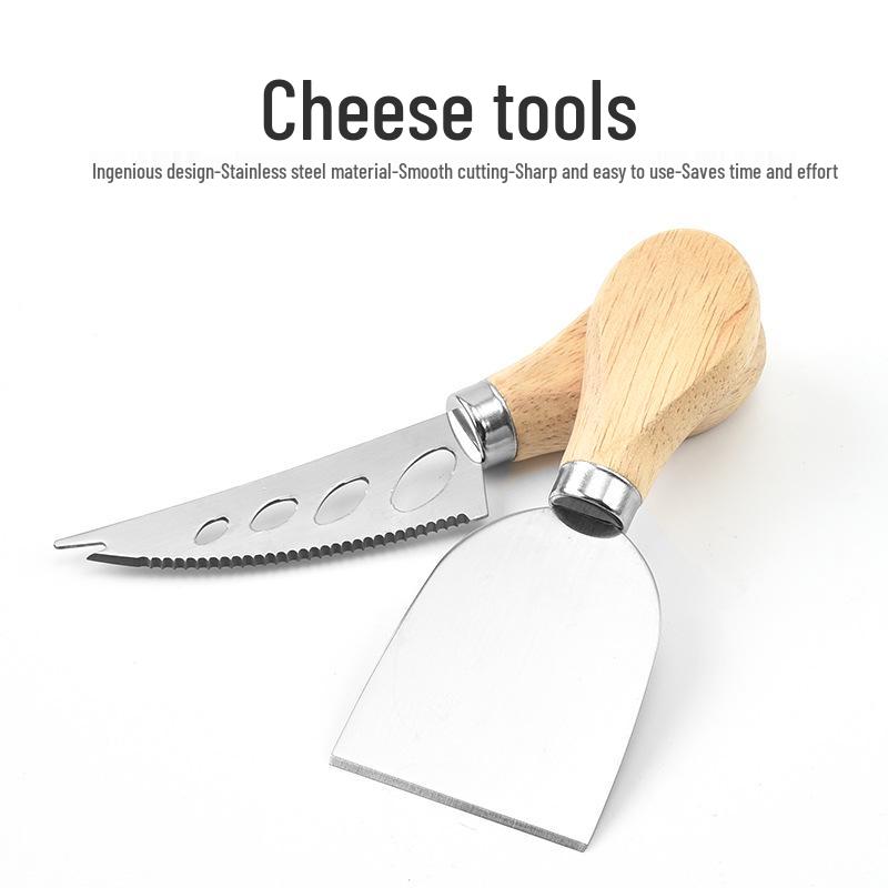 Stainless Steel Cheese and Butter Knife Set: 3-Piece Cheese Knife and Fork, 4-Piece Cheese Knife and Fork
