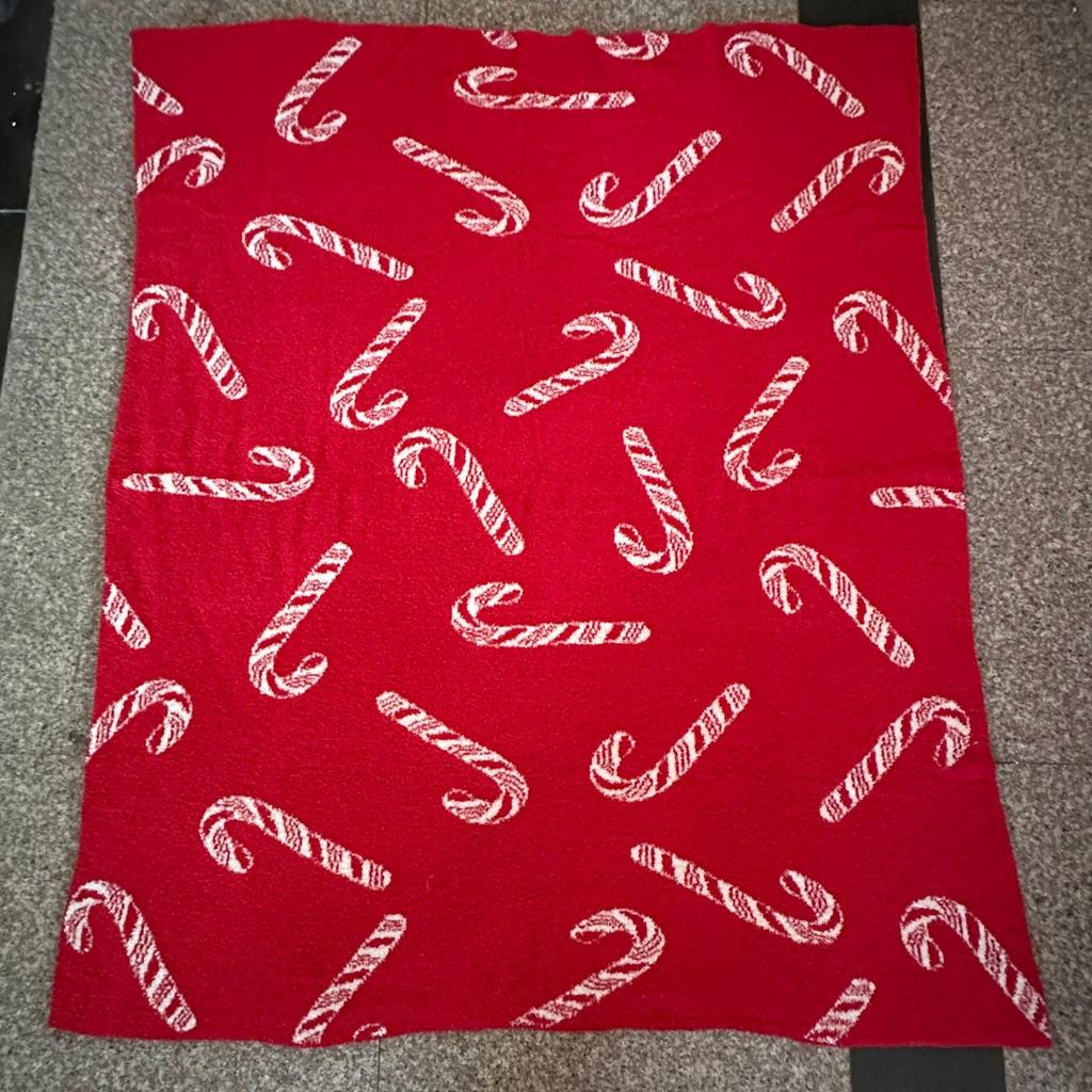 Custom Knit Half-Velvet Gingerbread Man Christmas Blanket - Non-Shedding Holiday Gift