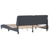Bed Frame without Mattress Dark Grey 180 x 200 cm Velvet