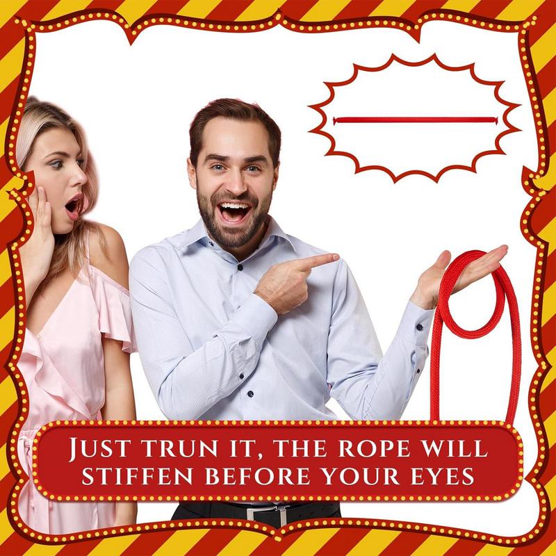 Rope Trick Stiff Rope Magic Tricks Soft Rope To Stiff Magia Close Up Street Illusions Gimmicks Mentalism Funny Props Red/Green