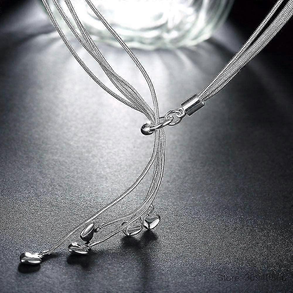 95 Sterling Silver Necklace Necklace Long Necklace Five-star Maxi Necklace