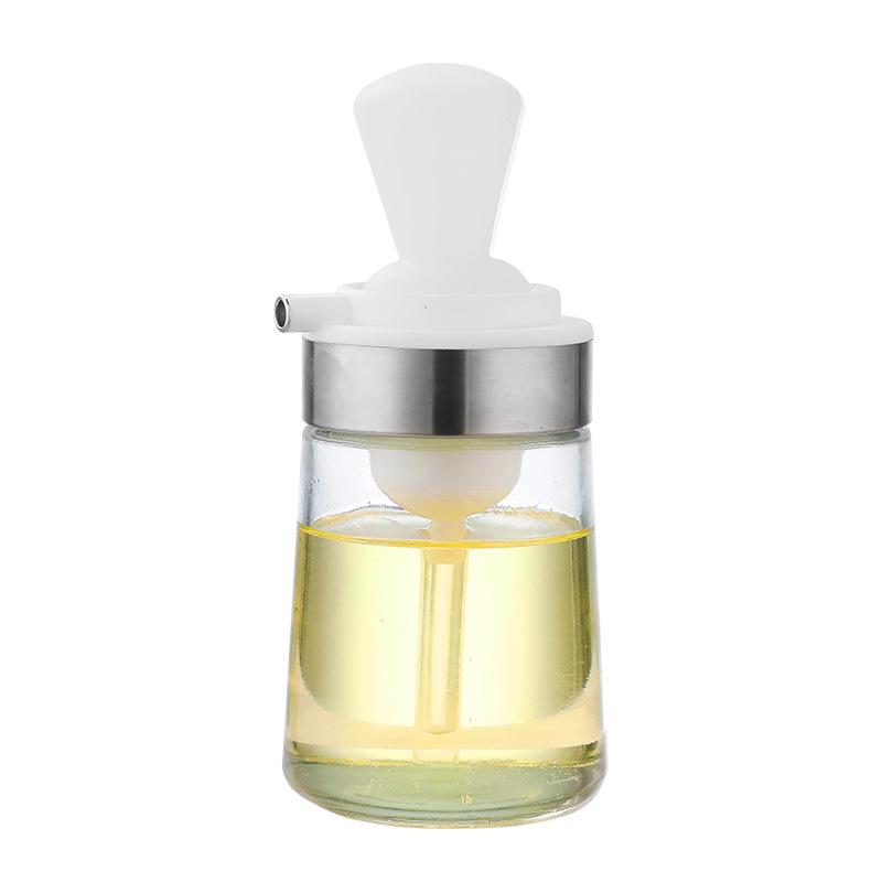 Silicone Brush-Head Oil Control Glass Bottle for Kitchen