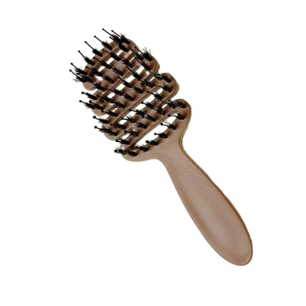 

Pine Cone Boar Bristle Hairbrush - Anti-Static, Fluffy Massage Brush for Smoother Hair & Growth Care