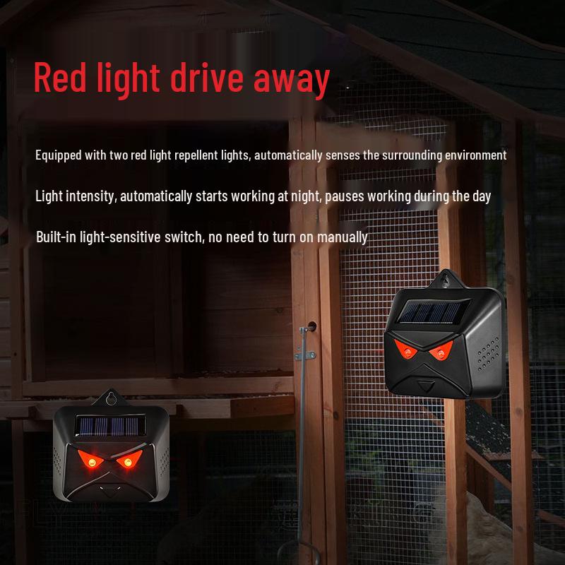 Solar-Powered Waterproof Outdoor Animal Repeller with Automatic Night Light