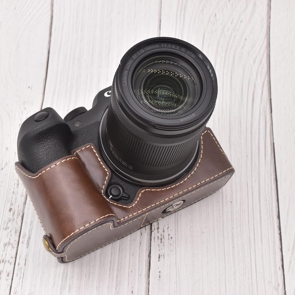 Kinokoo EOS R7 Hülle, Canon EOS R7 Cover, EOS R7 Body Case, PU-Leder, Akkuwechsel, Stativmontagefähig