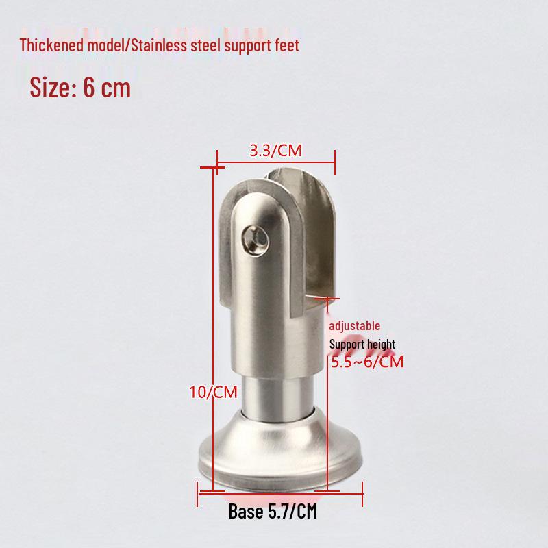 Stainless Steel Public Toilet Partition Support Foot Bracket
