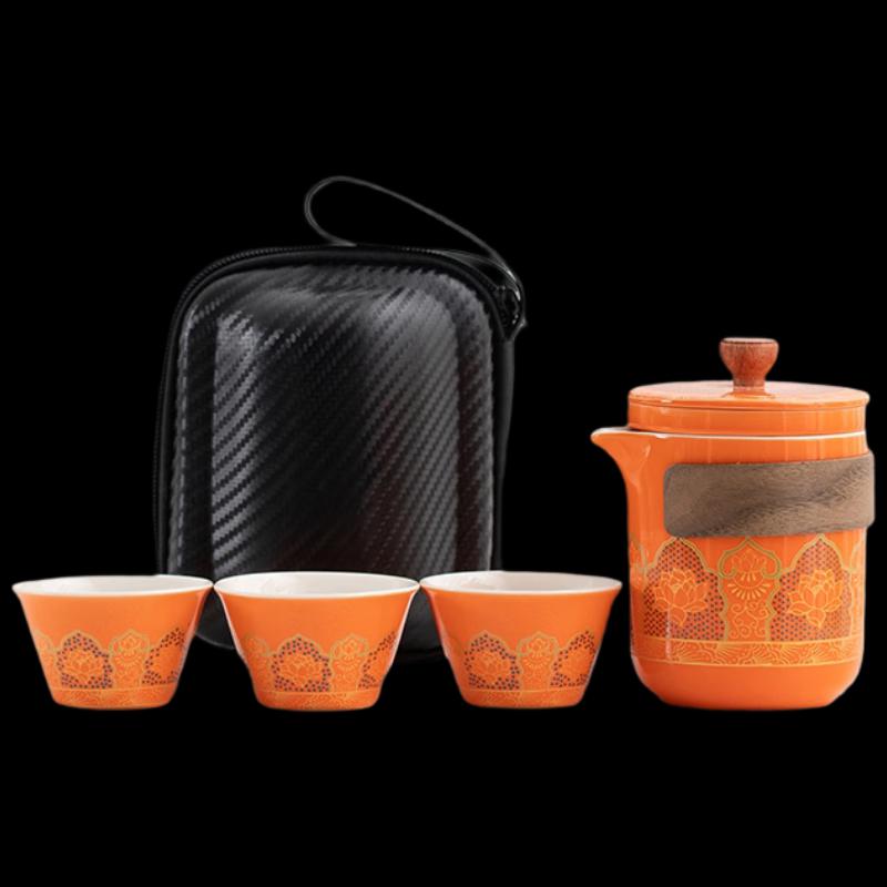 Woding Portable Ceramic Travel Tea Set