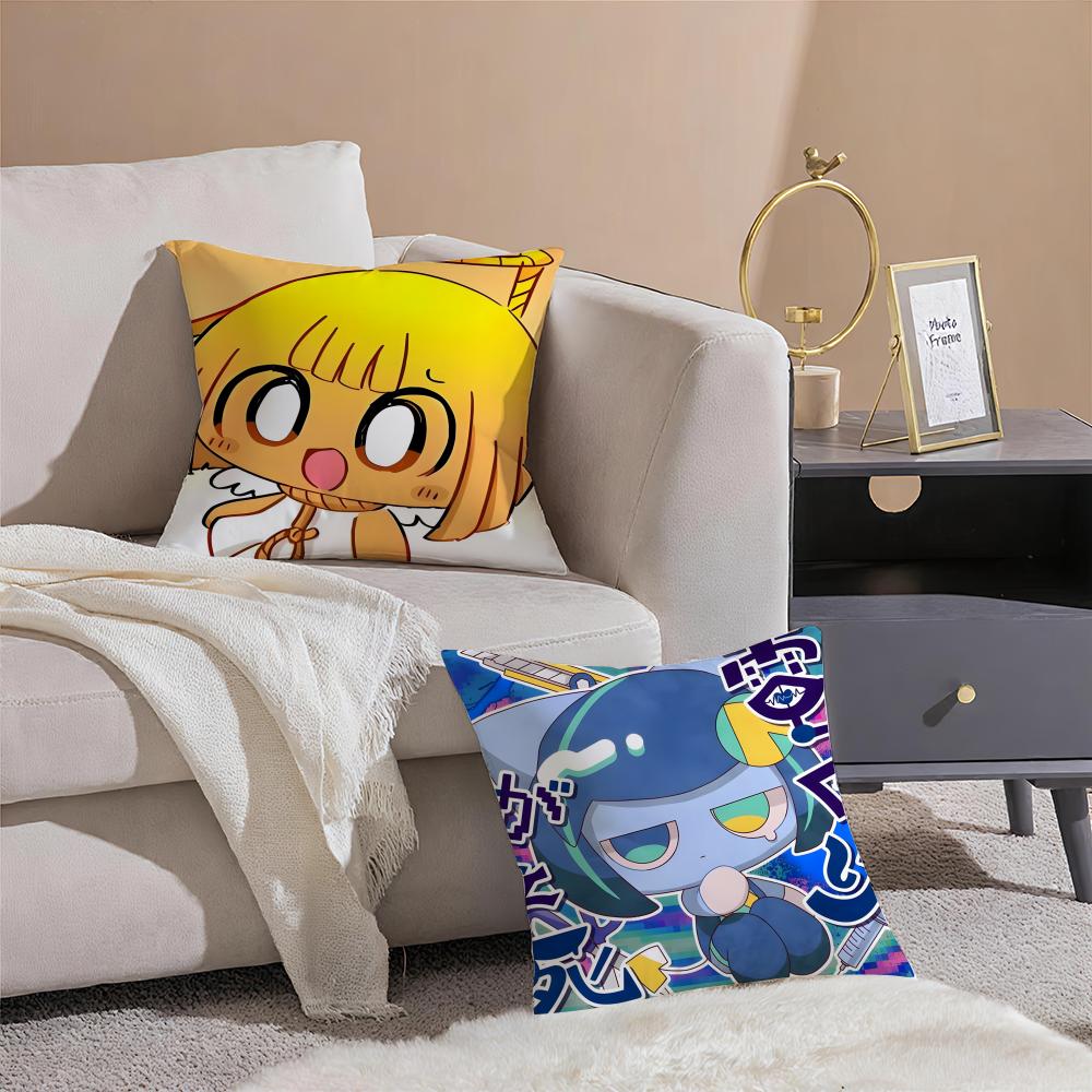 Cartoon PPepoyoS Cushion Cover Pillowcase Short Plush Invisible zipper Room Sofa Cushion Cover