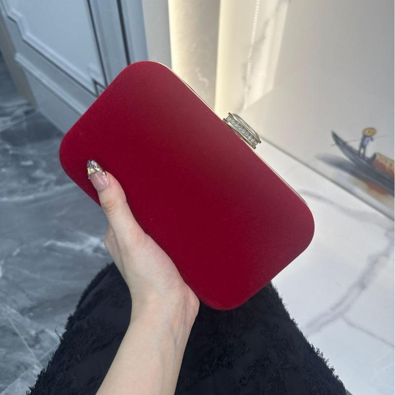 New celebrity with cheongsam dinner bag evening dress clutch bag diamond-encrusted suede bag women's portable messenger bag