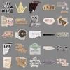 Retro INS Style English Slogan Stickers - 50 Creative Sheets for Laptop and Journal DIY