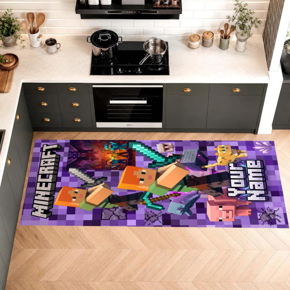 Minecraft Customize Your Name Kitchen Rug Runner Rug Laundry Mat Hallway Entryway The Best Gift Choice