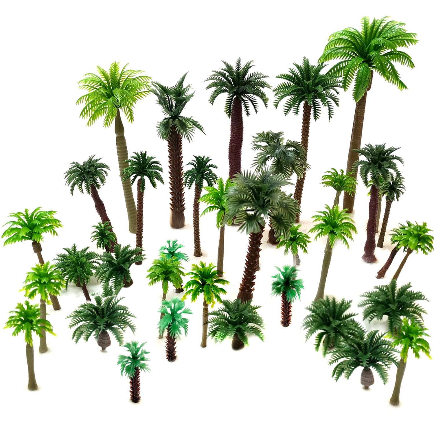 Model Trees for Miniature 36 Trees Palm HO Gauge Railway Architectural Miniature Diorama Gardens, Dioramas, etc. (3-16 cm) - Trees, Model, Landscape,