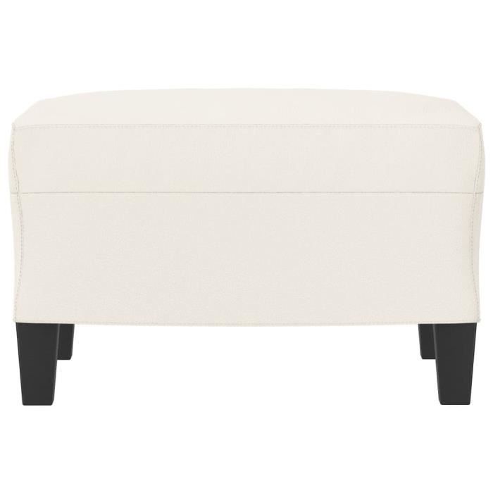 349336 vidaXL Footrest Cream 60x50x41 Cm Faux Leather