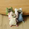 3 Cute Little Fresh Cute Pink Piggy Green Frog Blue Kitten Clothing Accessories Fabric Brooch Woman