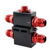 Billet Oil Filter Sandwich Plate Adaptor With In- Line Oil Thermostat Sandwich With Thermostat AN10 Fitting Adapter