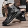 Men's Large Size High-Top Leather Winter Martin Boots for Outdoor Work